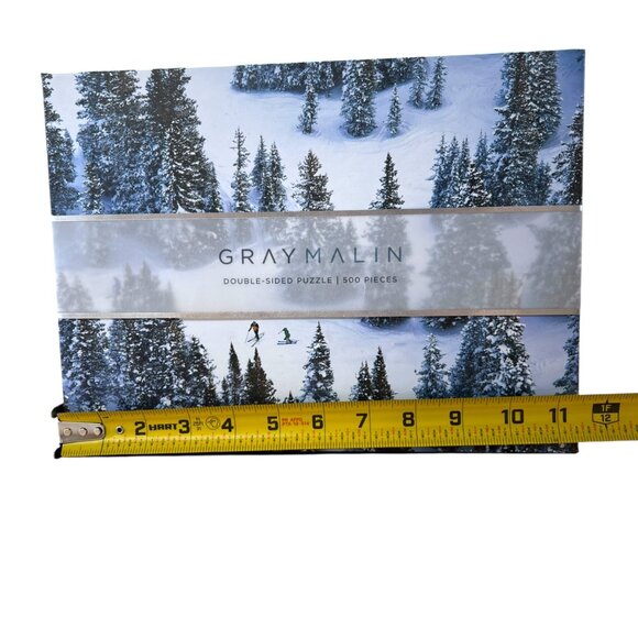 Gray Malin Skiing Winter Double-Sided Puzzle 500 Pieces With Postcards - Picture 12 of 14
